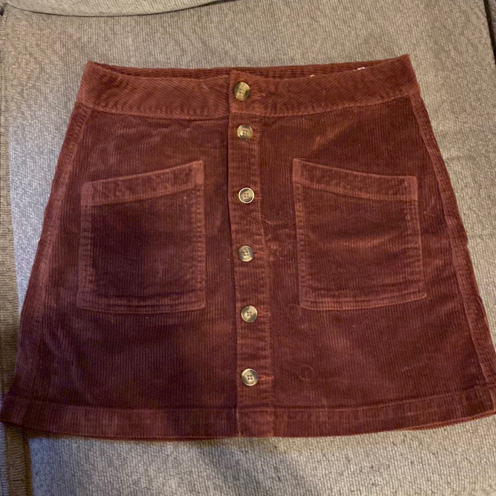 Brown American eagle corduroy super stretch skirt size 4